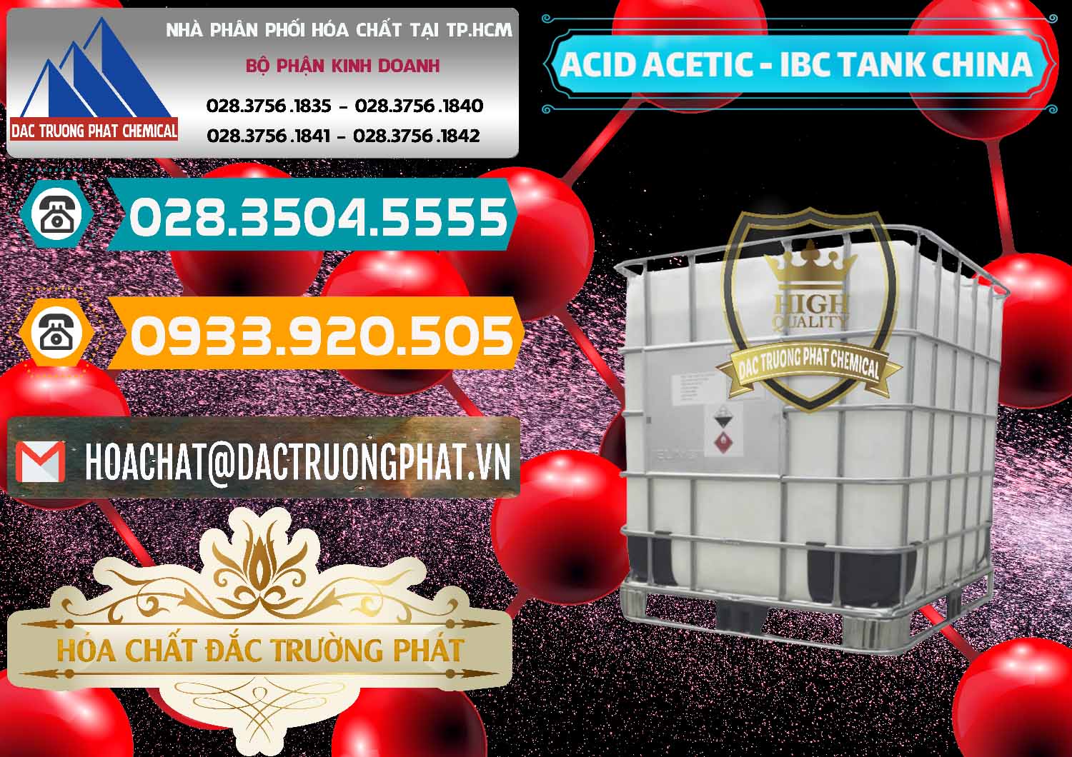Cty phân phối ( bán ) Acetic Acid – Axit Acetic Tank Bồn IBC Trung Quốc China - 0443 - Bán và phân phối hóa chất tại TP.HCM - congtyhoachat.vn