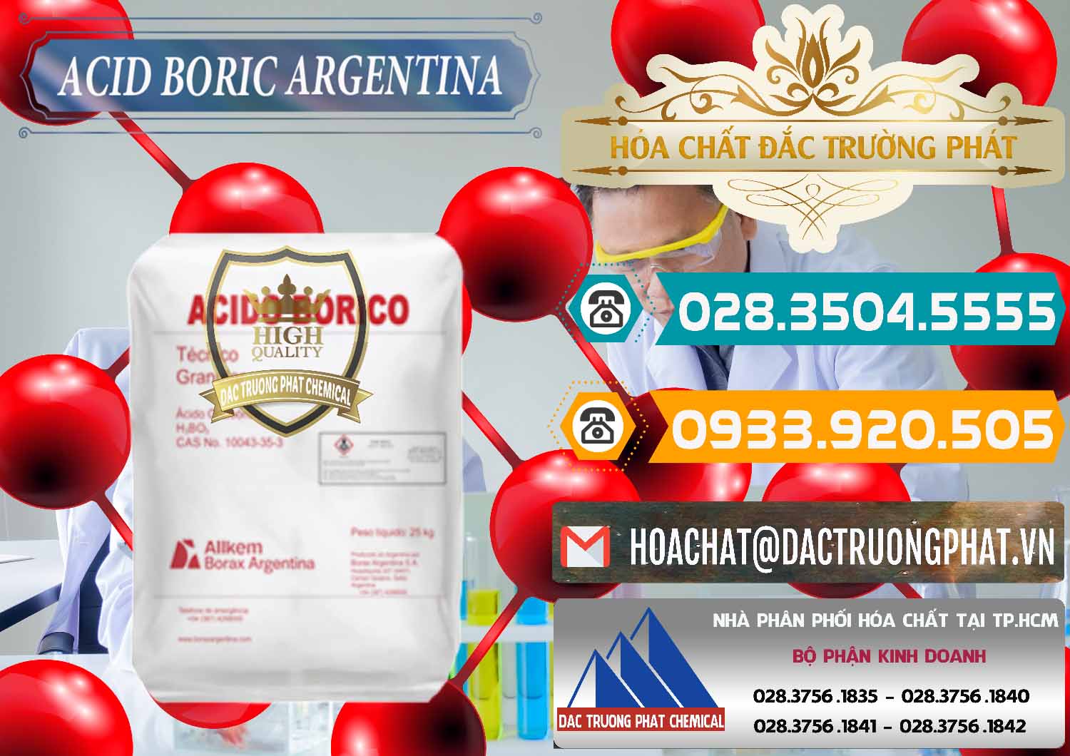Cty cung cấp _ bán Acid Boric – Axit Boric H3BO3 99% Allkem Argentina - 0448 - Chuyên phân phối và cung ứng hóa chất tại TP.HCM - congtyhoachat.vn