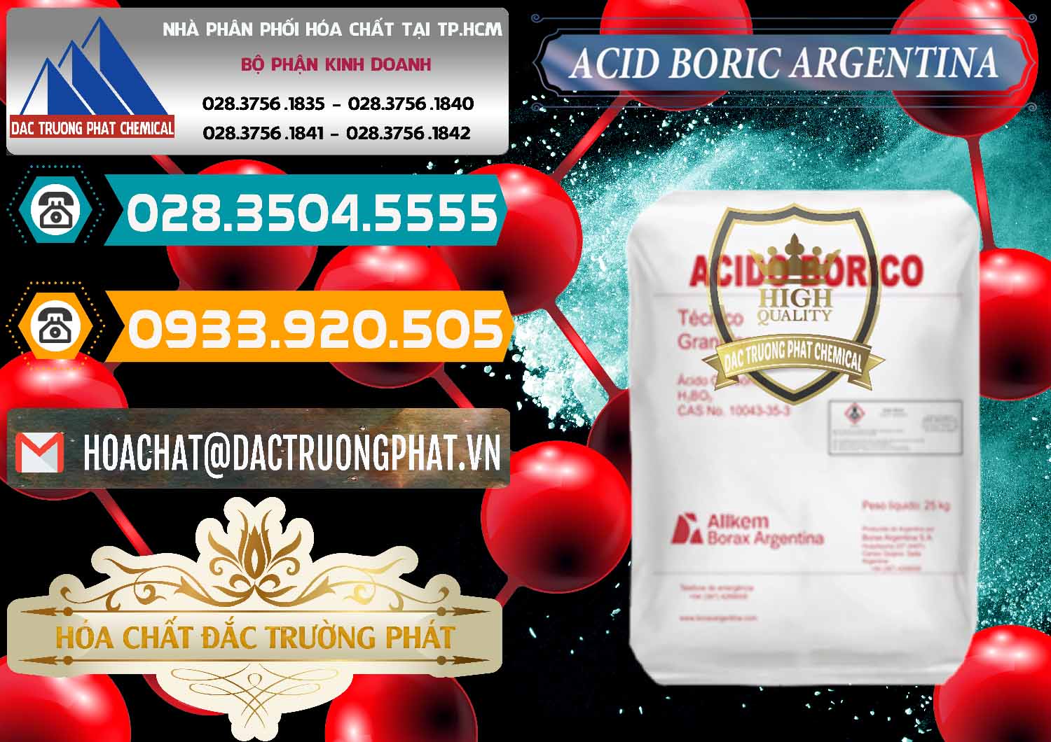 Nơi bán ( cung ứng ) Acid Boric – Axit Boric H3BO3 99% Allkem Argentina - 0448 - Chuyên cung cấp và phân phối hóa chất tại TP.HCM - congtyhoachat.vn
