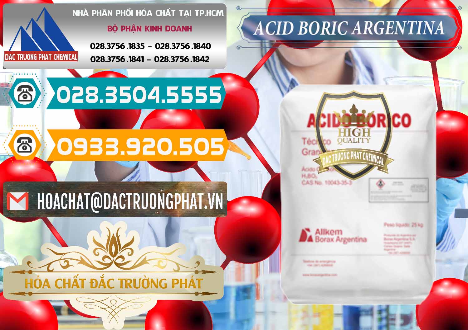 Chuyên bán ( cung ứng ) Acid Boric – Axit Boric H3BO3 99% Allkem Argentina - 0448 - Cty phân phối - cung cấp hóa chất tại TP.HCM - congtyhoachat.vn