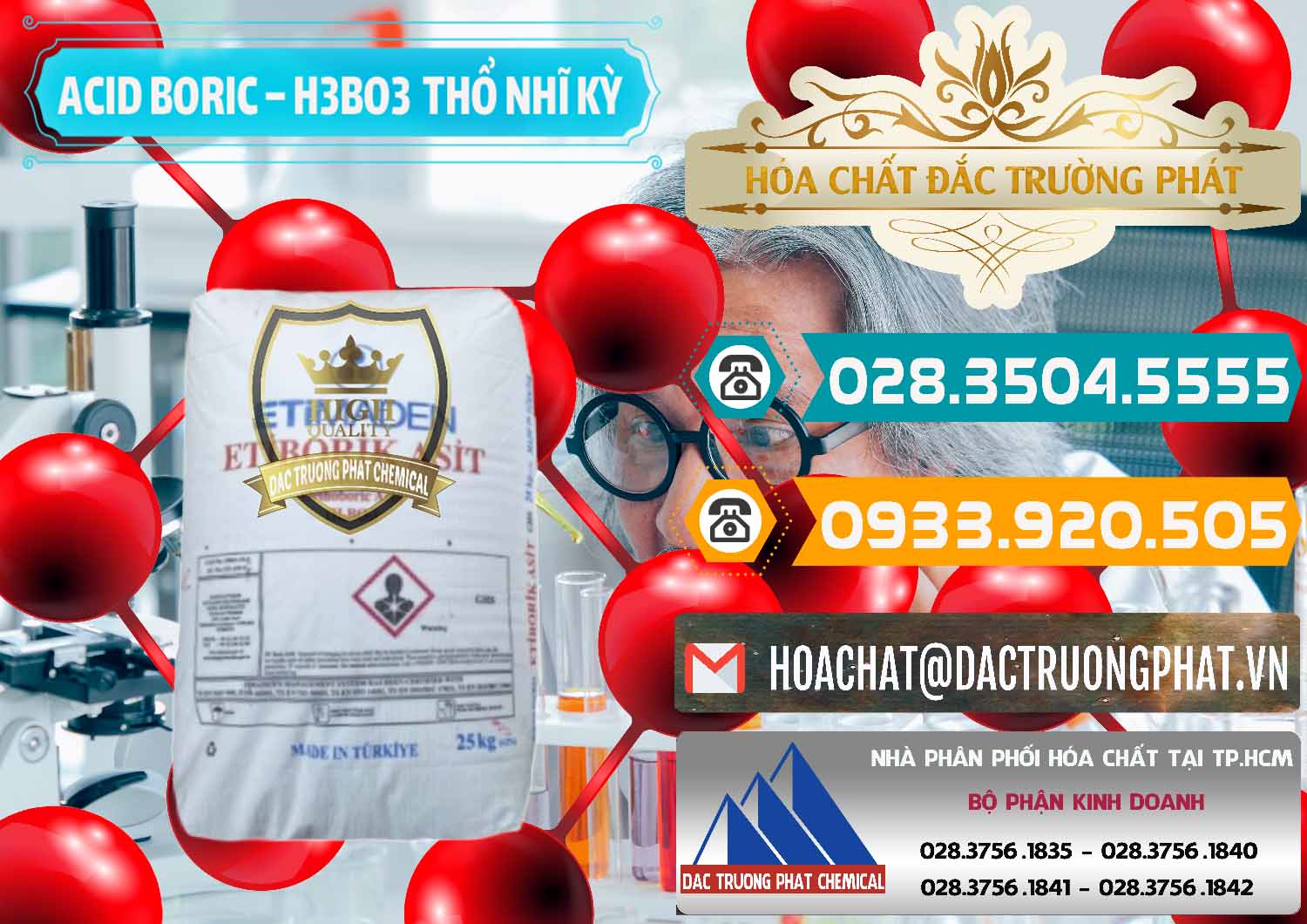 Phân phối & bán Acid Boric – Axit Boric H3BO3 Etimaden Thổ Nhĩ Kỳ Turkey - 0369 - Cty chuyên bán và phân phối hóa chất tại TP.HCM - congtyhoachat.vn