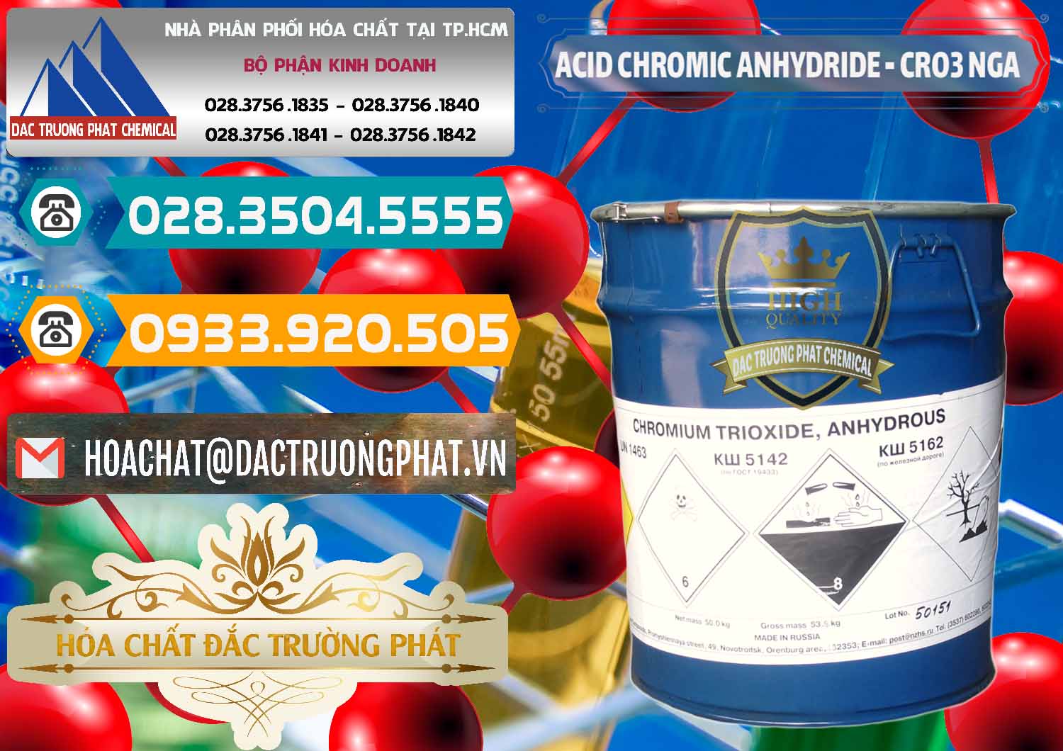 Nơi chuyên nhập khẩu - bán Acid Chromic Anhydride - Cromic CRO3 Nga Russia - 0006 - Cty chuyên phân phối & bán hóa chất tại TP.HCM - congtyhoachat.vn