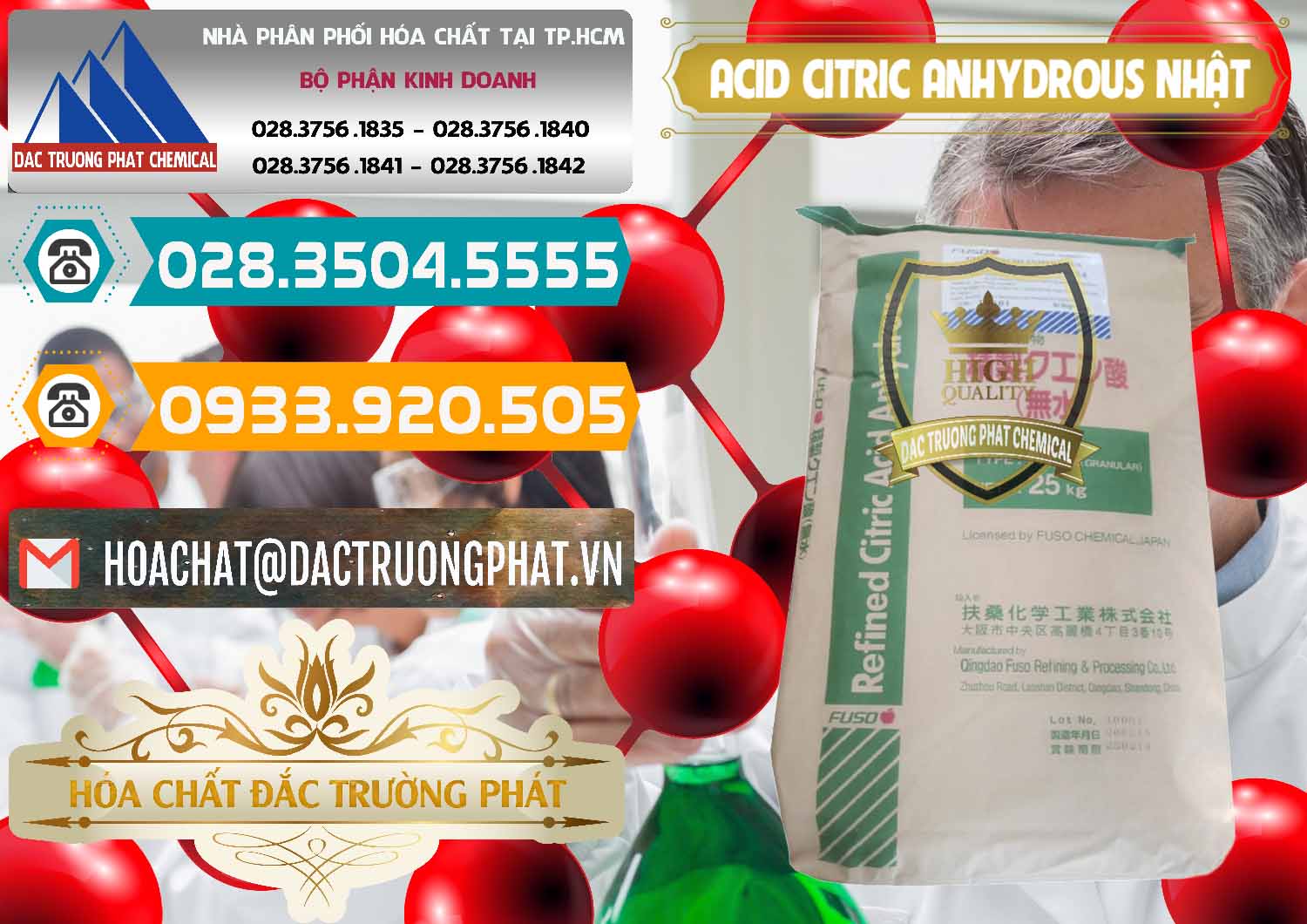 Phân phối ( bán ) Acid Citric - Axit Citric Anhydrous FUSO Nhật Japan - 0439 - Cty kinh doanh - cung cấp hóa chất tại TP.HCM - congtyhoachat.vn