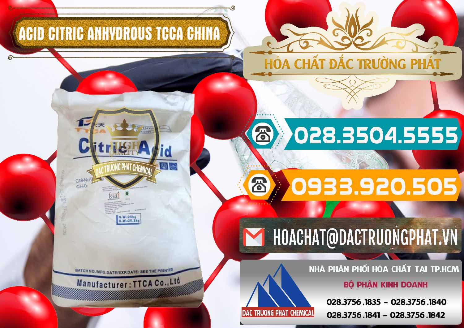 Nơi chuyên bán ( cung ứng ) Acid Citric - Axit Citric Anhydrous TCCA Trung Quốc China - 0442 - Nơi cung ứng _ phân phối hóa chất tại TP.HCM - congtyhoachat.vn