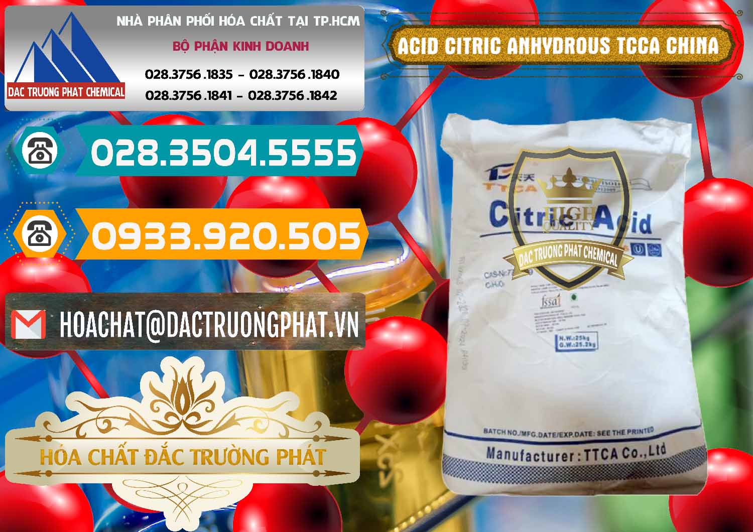 Cty phân phối & bán Acid Citric - Axit Citric Anhydrous TCCA Trung Quốc China - 0442 - Chuyên kinh doanh & phân phối hóa chất tại TP.HCM - congtyhoachat.vn