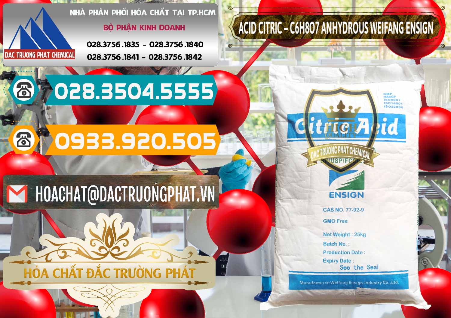 Cty nhập khẩu và bán Acid Citric - Axit Citric Khan Anhydrous Weifang Trung Quốc China - 0008 - Nơi cung ứng - phân phối hóa chất tại TP.HCM - congtyhoachat.vn