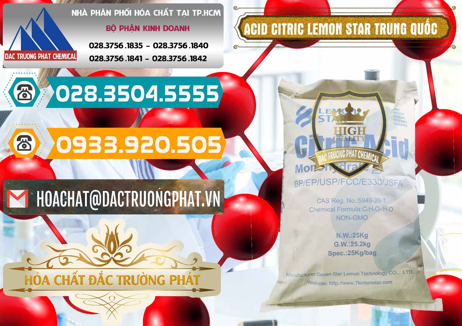 Công ty cung cấp ( bán ) Acid Citric - Axit Citric BP/EP/USP/FCC/E330 Lemon Star Trung Quốc China - 0286 - Cty phân phối ( bán ) hóa chất tại TP.HCM - congtyhoachat.vn