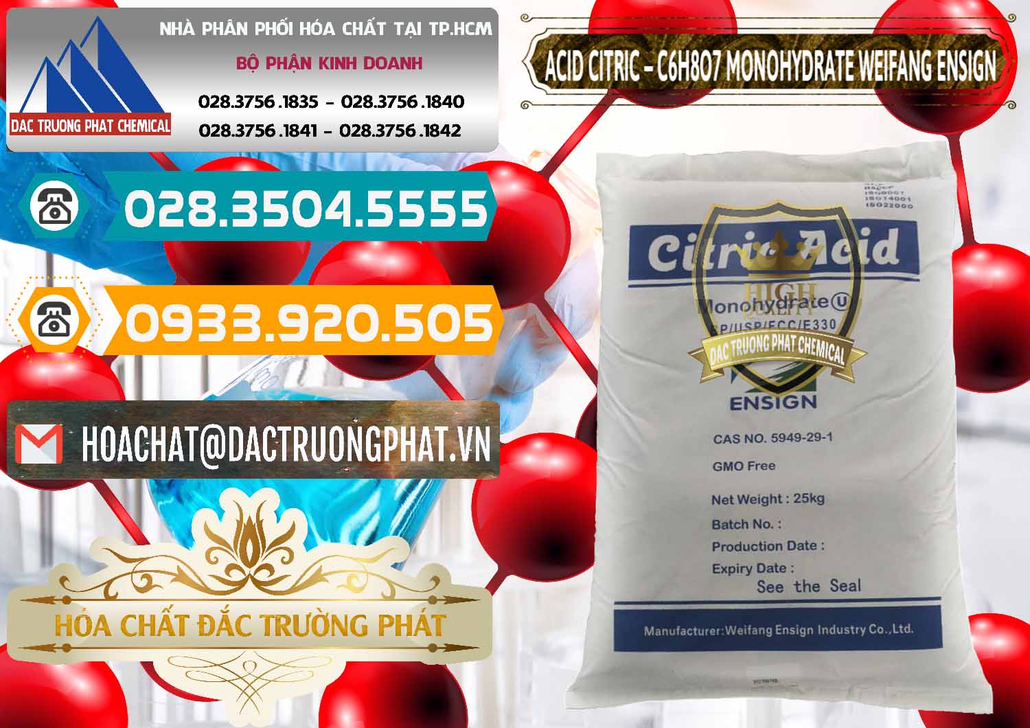 Đơn vị bán - cung cấp Acid Citric - Axit Citric Monohydrate Weifang Trung Quốc China - 0009 - Nơi chuyên cung ứng và phân phối hóa chất tại TP.HCM - congtyhoachat.vn