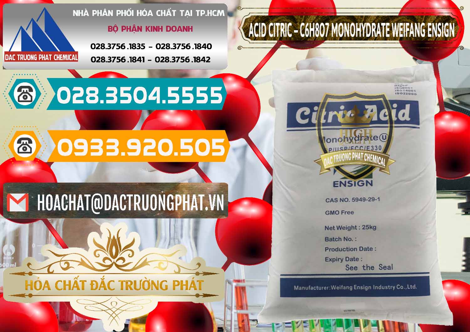 Nơi chuyên kinh doanh ( bán ) Acid Citric - Axit Citric Monohydrate Weifang Trung Quốc China - 0009 - Công ty nhập khẩu - phân phối hóa chất tại TP.HCM - congtyhoachat.vn