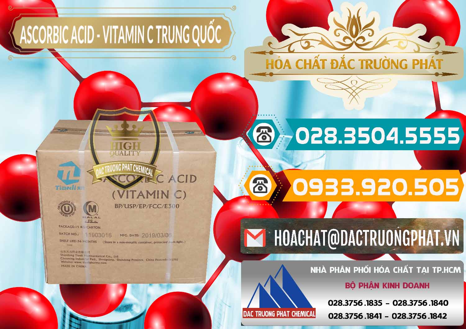 Nhà phân phối _ bán Axit Ascorbic - Vitamin C Trung Quốc China - 0309 - Cty chuyên phân phối ( kinh doanh ) hóa chất tại TP.HCM - congtyhoachat.vn