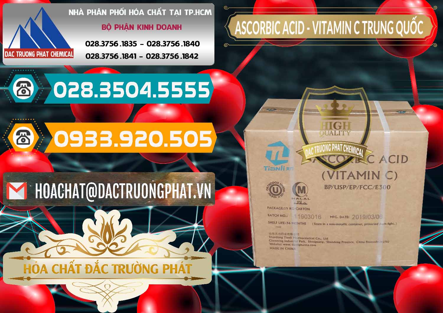 Công ty chuyên bán & cung cấp Axit Ascorbic - Vitamin C Trung Quốc China - 0309 - Nhà phân phối _ bán hóa chất tại TP.HCM - congtyhoachat.vn
