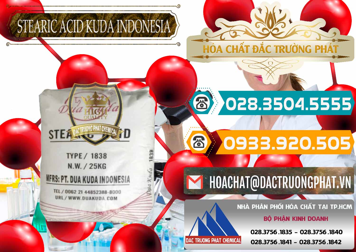 Cty chuyên kinh doanh & bán Axit Stearic - Stearic Acid Dua Kuda Indonesia - 0388 - Chuyên cung ứng và phân phối hóa chất tại TP.HCM - congtyhoachat.vn