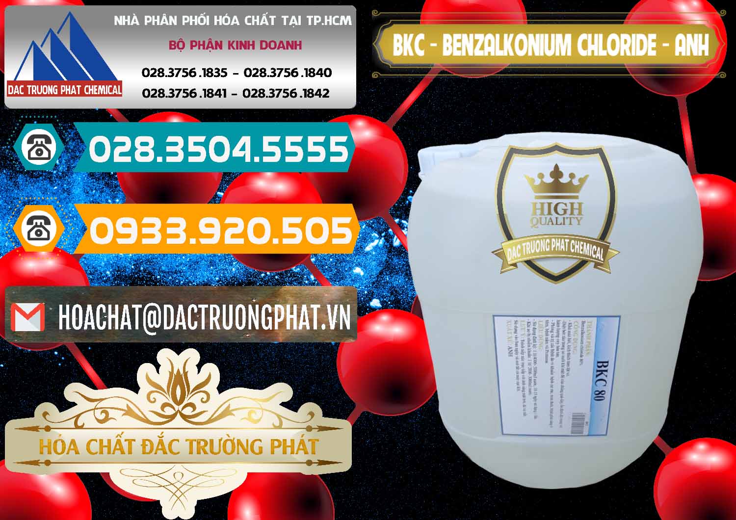 Cty nhập khẩu và bán BKC - Benzalkonium Chloride Anh Quốc Uk Kingdoms - 0415 - Nhà cung cấp & phân phối hóa chất tại TP.HCM - congtyhoachat.vn
