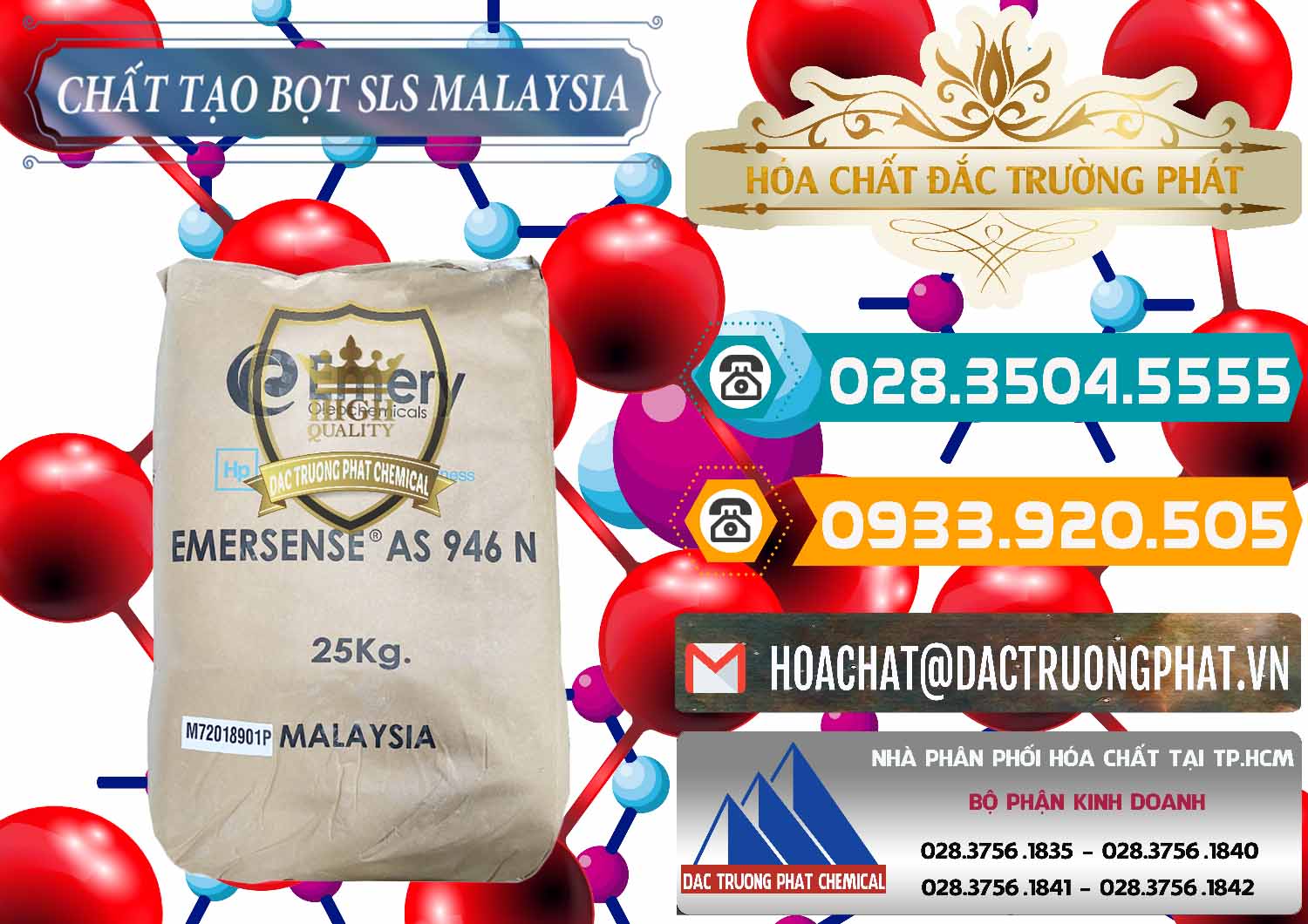 Nhà cung cấp - bán Chất Tạo Bọt SLS Emery - Emersense AS 946N Mã Lai Malaysia - 0423 - Cty phân phối và bán hóa chất tại TP.HCM - congtyhoachat.vn