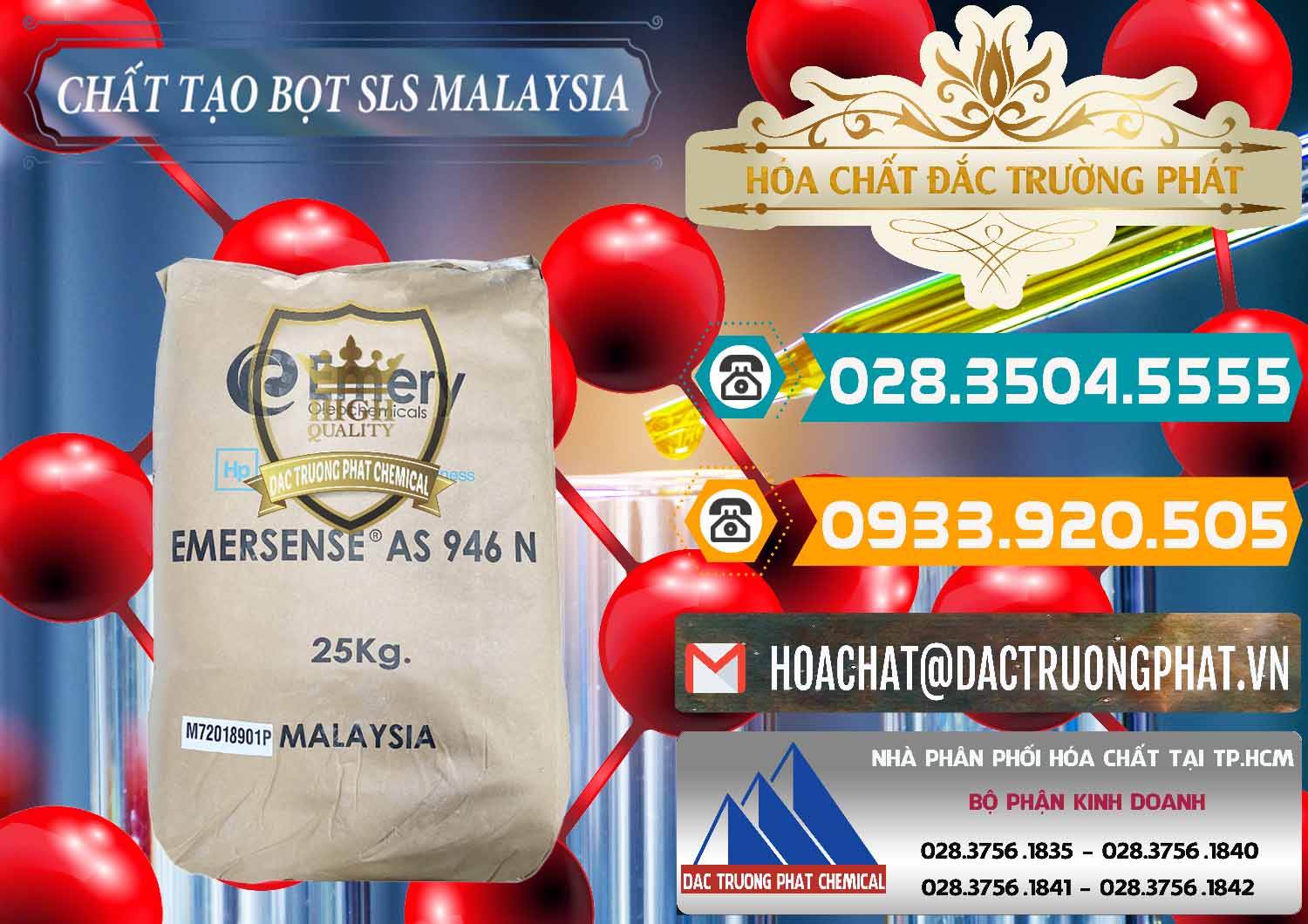 Chuyên bán và cung ứng Chất Tạo Bọt SLS Emery - Emersense AS 946N Mã Lai Malaysia - 0423 - Nơi phân phối _ nhập khẩu hóa chất tại TP.HCM - congtyhoachat.vn