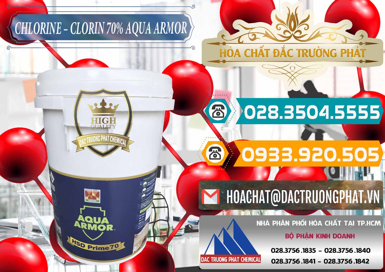 Chuyên nhập khẩu - bán Chlorine – Clorin 70% Aqua Armor Aditya Birla Grasim Ấn Độ India - 0241 - Nơi chuyên bán _ cung cấp hóa chất tại TP.HCM - congtyhoachat.vn