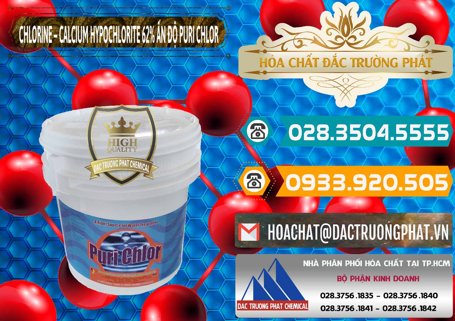 Chuyên bán - cung ứng Chlorine – Clorin 62% Puri Chlo Ấn Độ India - 0052 - Nơi chuyên phân phối - kinh doanh hóa chất tại TP.HCM - congtyhoachat.vn