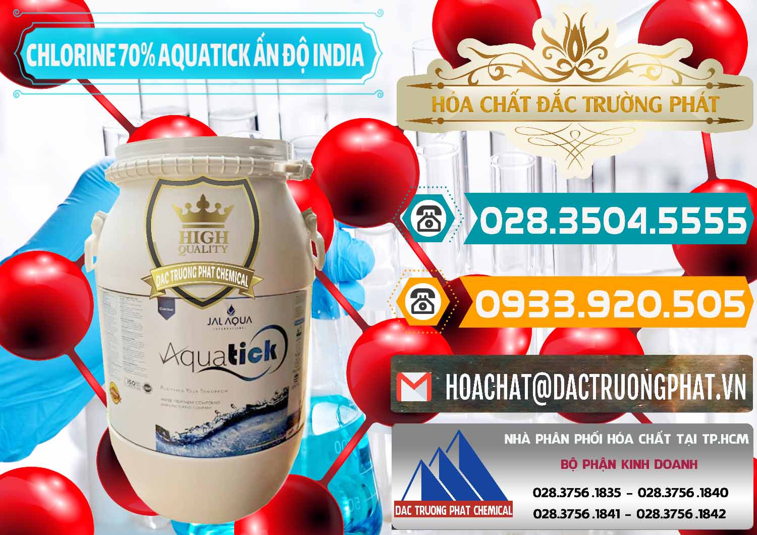 Bán Chlorine – Clorin 70% Aquatick Jal Aqua Ấn Độ India - 0215 - Đơn vị nhập khẩu ( cung cấp ) hóa chất tại TP.HCM - congtyhoachat.vn