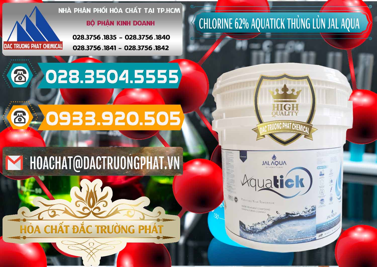 Cung cấp & bán Chlorine – Clorin 62% Aquatick Thùng Lùn Jal Aqua Ấn Độ India - 0238 - Nơi cung ứng - phân phối hóa chất tại TP.HCM - congtyhoachat.vn