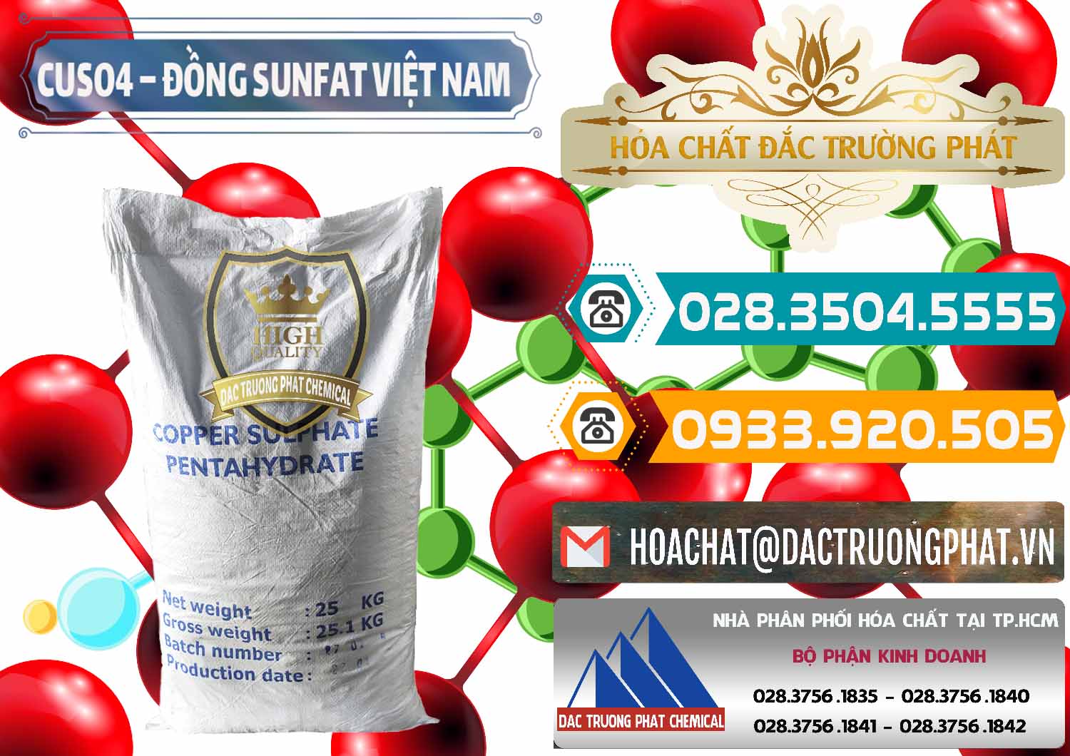 Cty phân phối _ cung cấp CuSO4 – Đồng Sunfat Dạng Bột Việt Nam - 0196 - Nhà phân phối và cung ứng hóa chất tại TP.HCM - congtyhoachat.vn