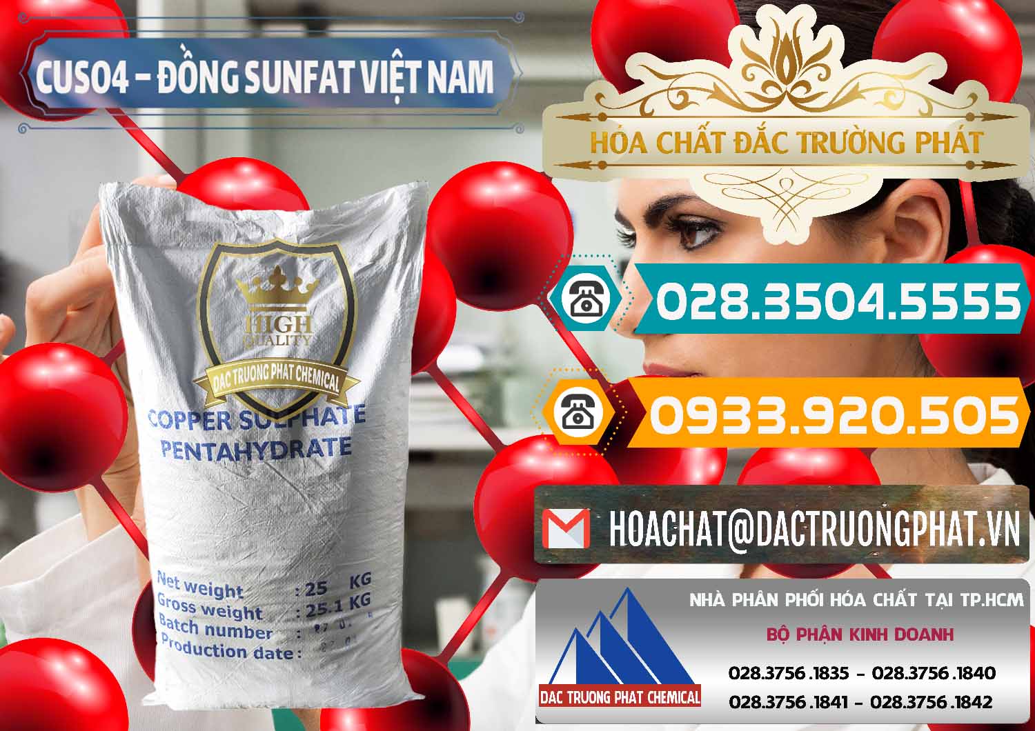 Phân phối & cung cấp CuSO4 – Đồng Sunfat Dạng Bột Việt Nam - 0196 - Nhà cung cấp - bán hóa chất tại TP.HCM - congtyhoachat.vn