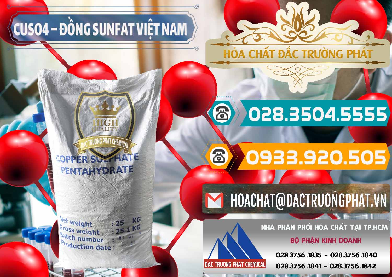 Đơn vị bán _ cung ứng CuSO4 – Đồng Sunfat Dạng Bột Việt Nam - 0196 - Nơi chuyên bán ( phân phối ) hóa chất tại TP.HCM - congtyhoachat.vn