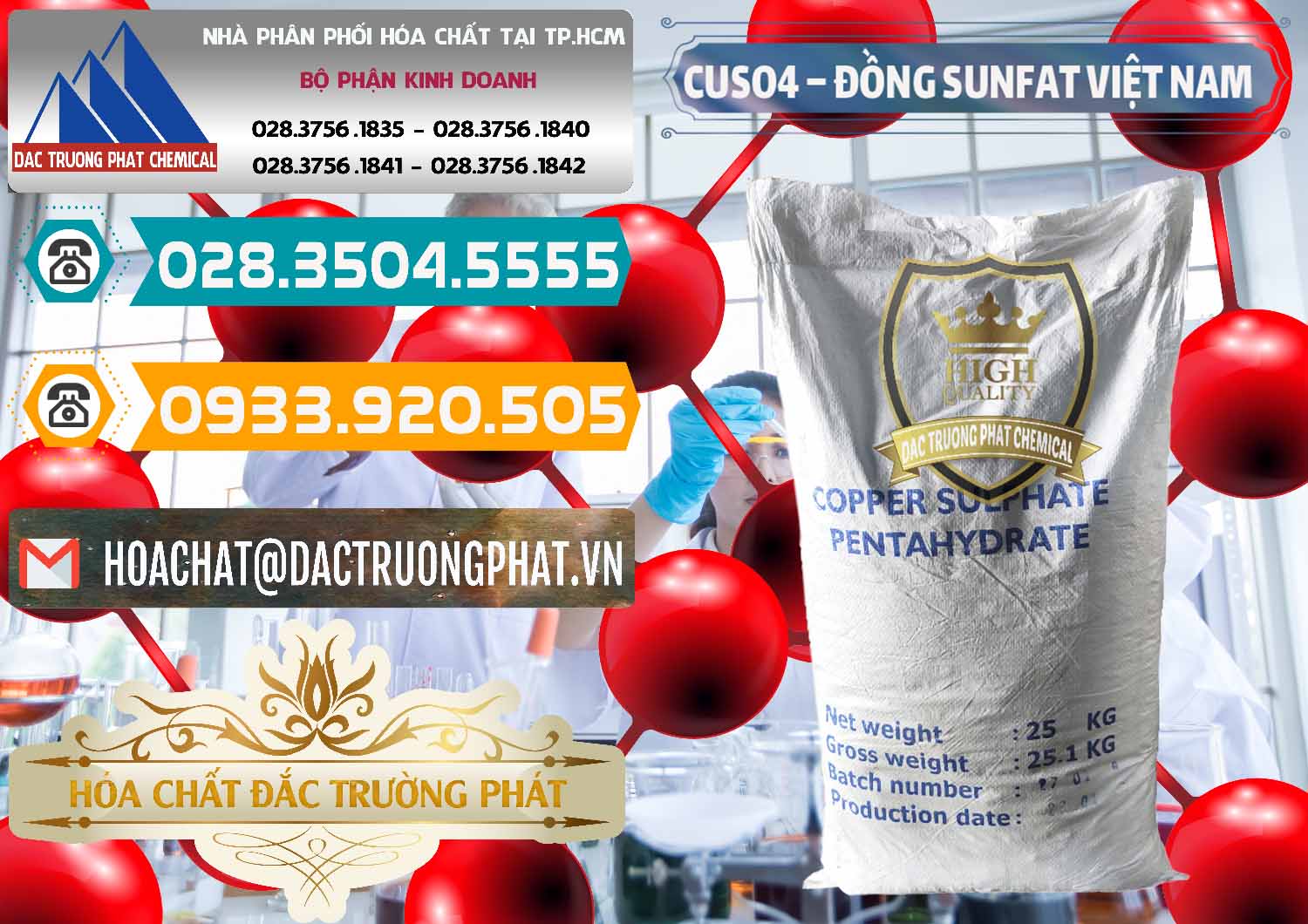 Nơi chuyên cung cấp và bán CuSO4 – Đồng Sunfat Dạng Bột Việt Nam - 0196 - Cty kinh doanh _ cung cấp hóa chất tại TP.HCM - congtyhoachat.vn
