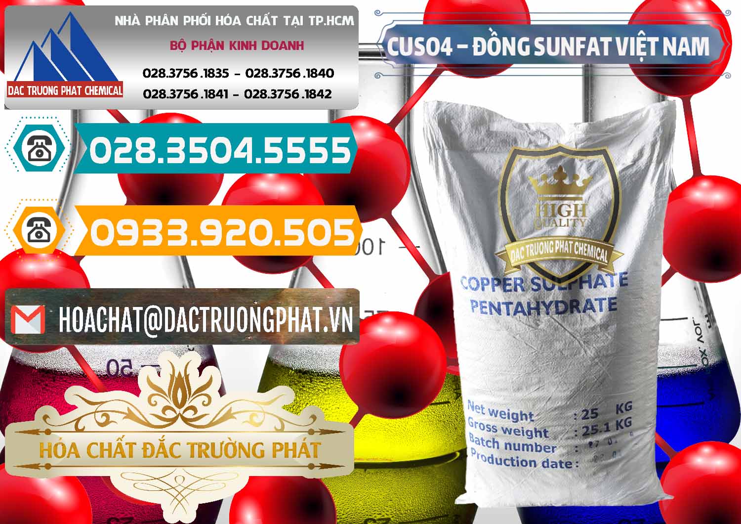 Nơi bán _ phân phối CuSO4 – Đồng Sunfat Dạng Bột Việt Nam - 0196 - Cty chuyên phân phối & bán hóa chất tại TP.HCM - congtyhoachat.vn