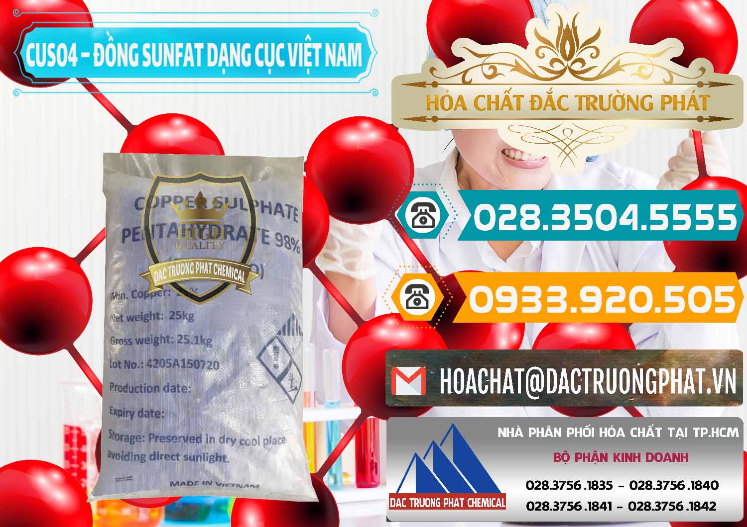 Nơi cung cấp - kinh doanh CUSO4 – Đồng Sunfat Dạng Cục Việt Nam - 0303 - Phân phối ( bán ) hóa chất tại TP.HCM - congtyhoachat.vn