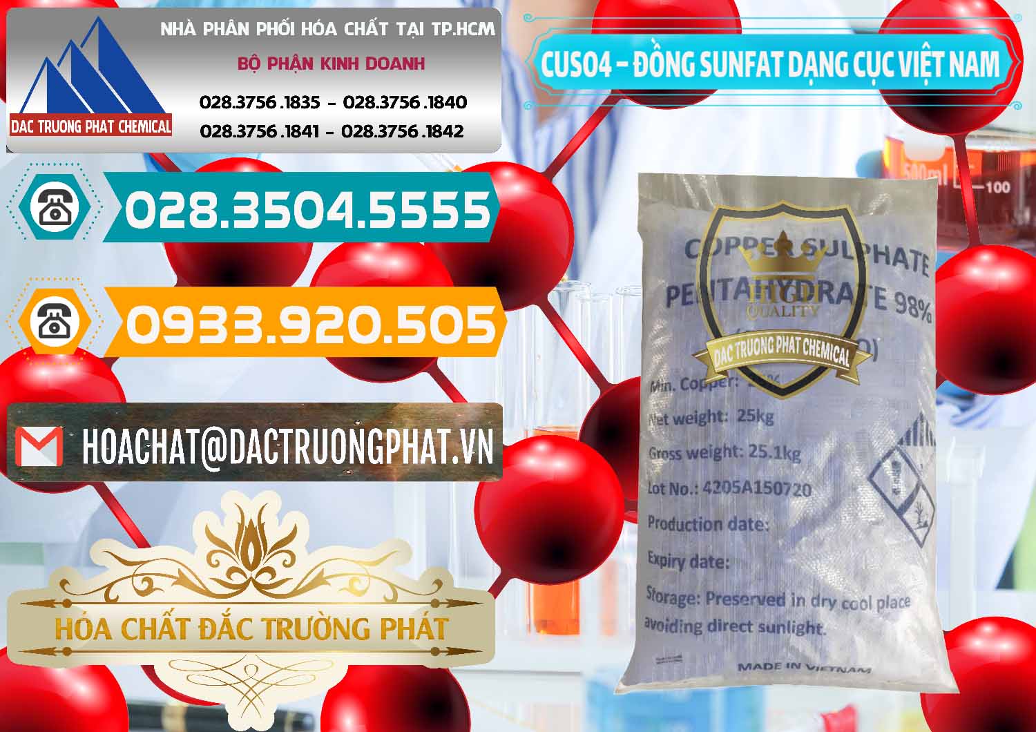 Phân phối và kinh doanh CUSO4 – Đồng Sunfat Dạng Cục Việt Nam - 0303 - Cty cung cấp & kinh doanh hóa chất tại TP.HCM - congtyhoachat.vn