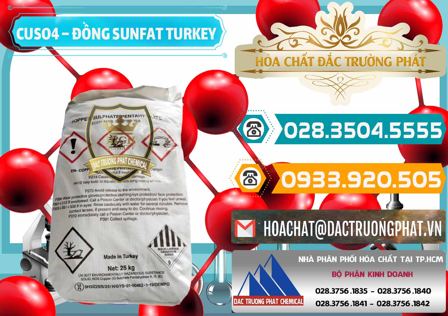 Nơi chuyên cung cấp _ bán CuSO4 – Đồng Sunfat Thổ Nhĩ Kỳ Turkey - 0481 - Đơn vị cung cấp _ bán hóa chất tại TP.HCM - congtyhoachat.vn