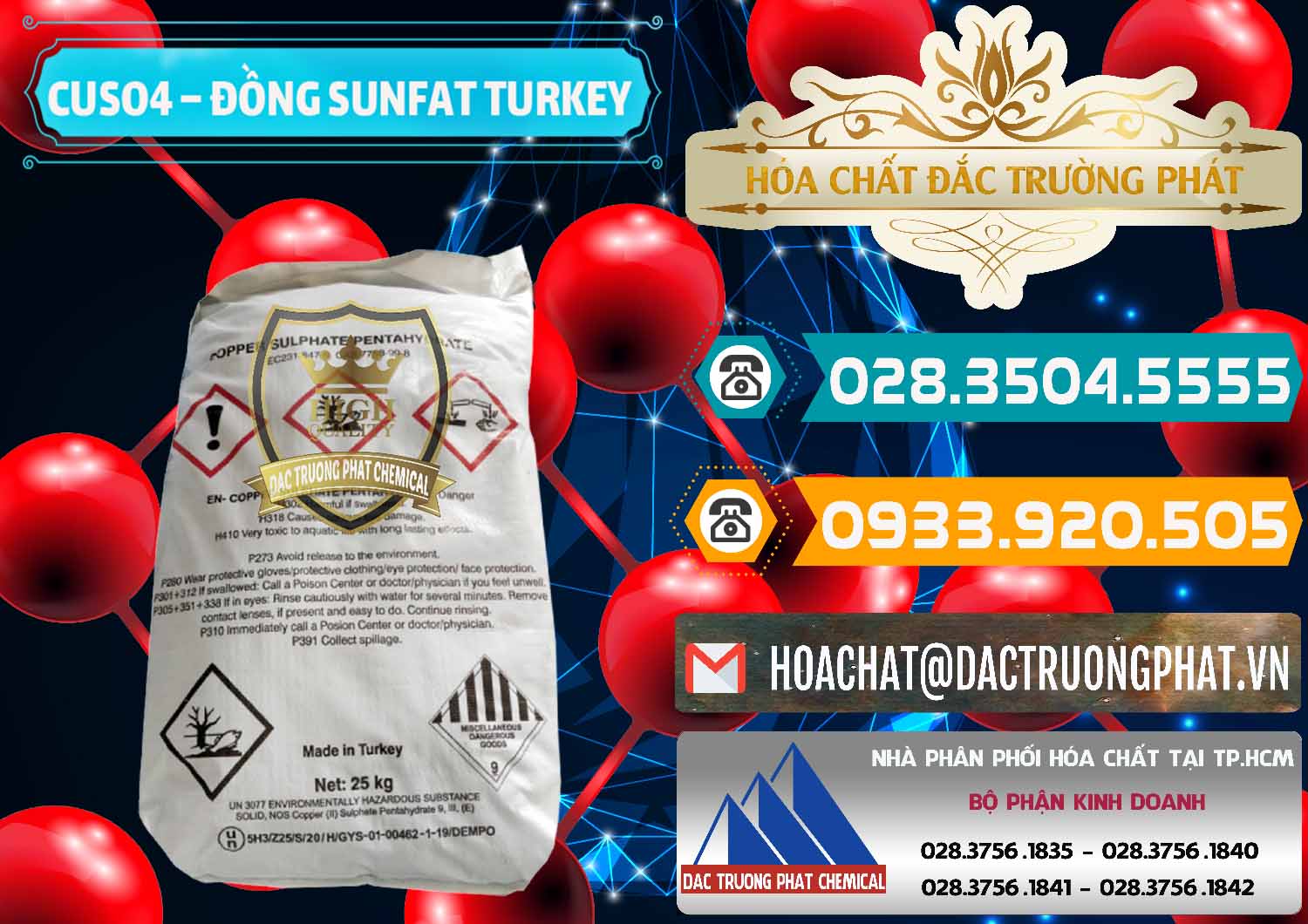 Cty chuyên bán - cung ứng CuSO4 – Đồng Sunfat Thổ Nhĩ Kỳ Turkey - 0481 - Nhà phân phối và cung cấp hóa chất tại TP.HCM - congtyhoachat.vn