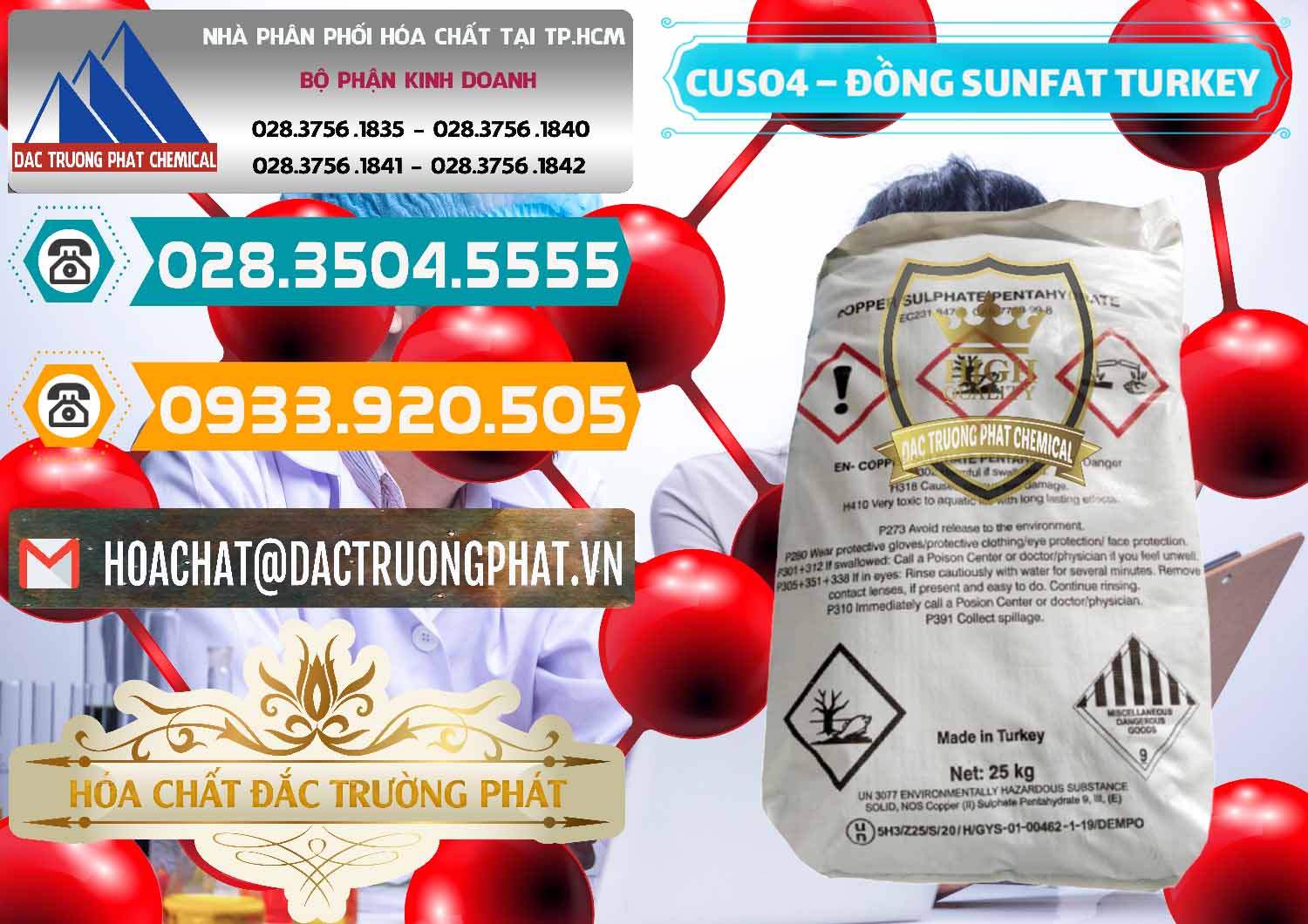 Cty phân phối - bán CuSO4 – Đồng Sunfat Thổ Nhĩ Kỳ Turkey - 0481 - Nhà phân phối & cung ứng hóa chất tại TP.HCM - congtyhoachat.vn