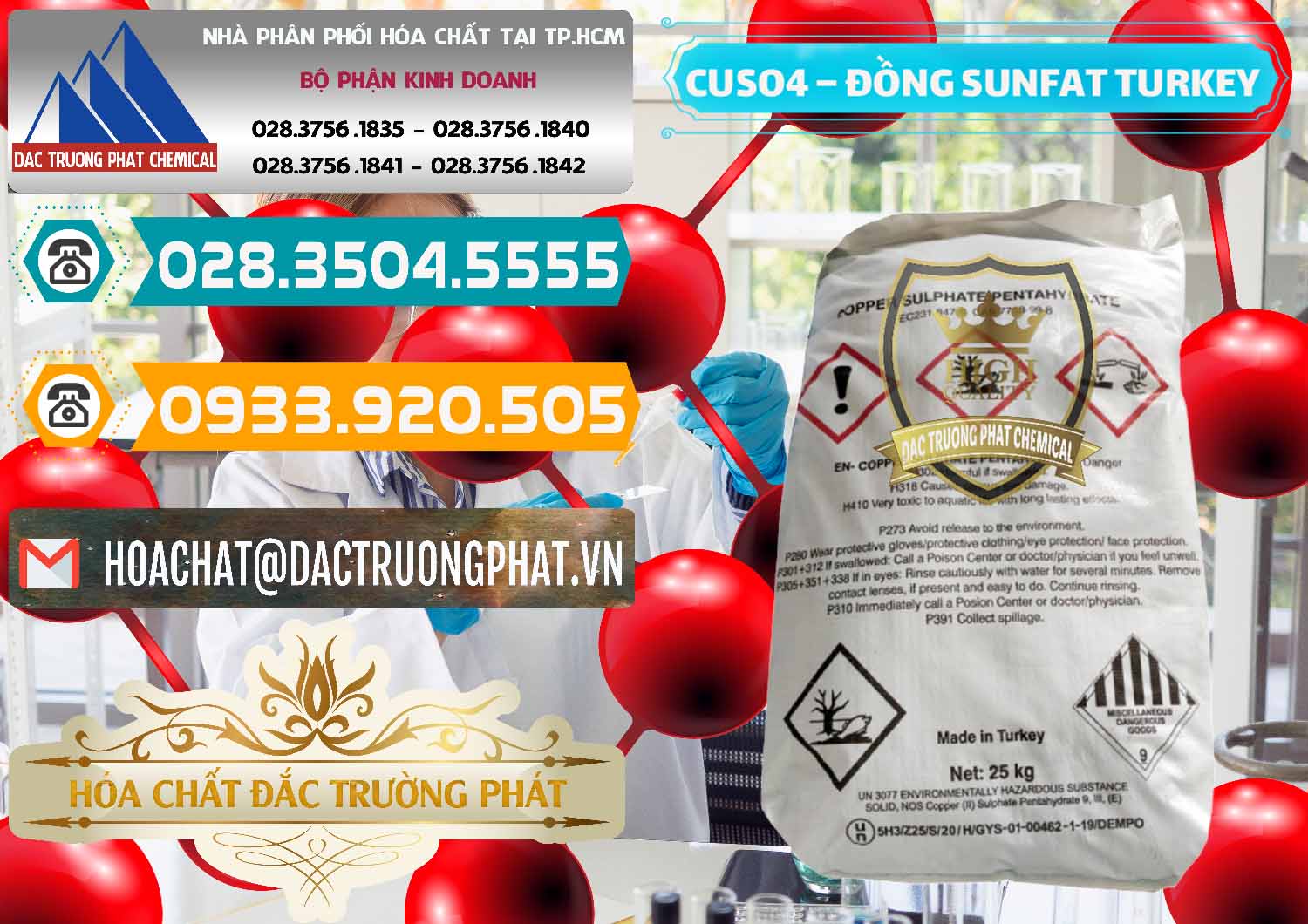 Bán & cung ứng CuSO4 – Đồng Sunfat Thổ Nhĩ Kỳ Turkey - 0481 - Chuyên kinh doanh - phân phối hóa chất tại TP.HCM - congtyhoachat.vn