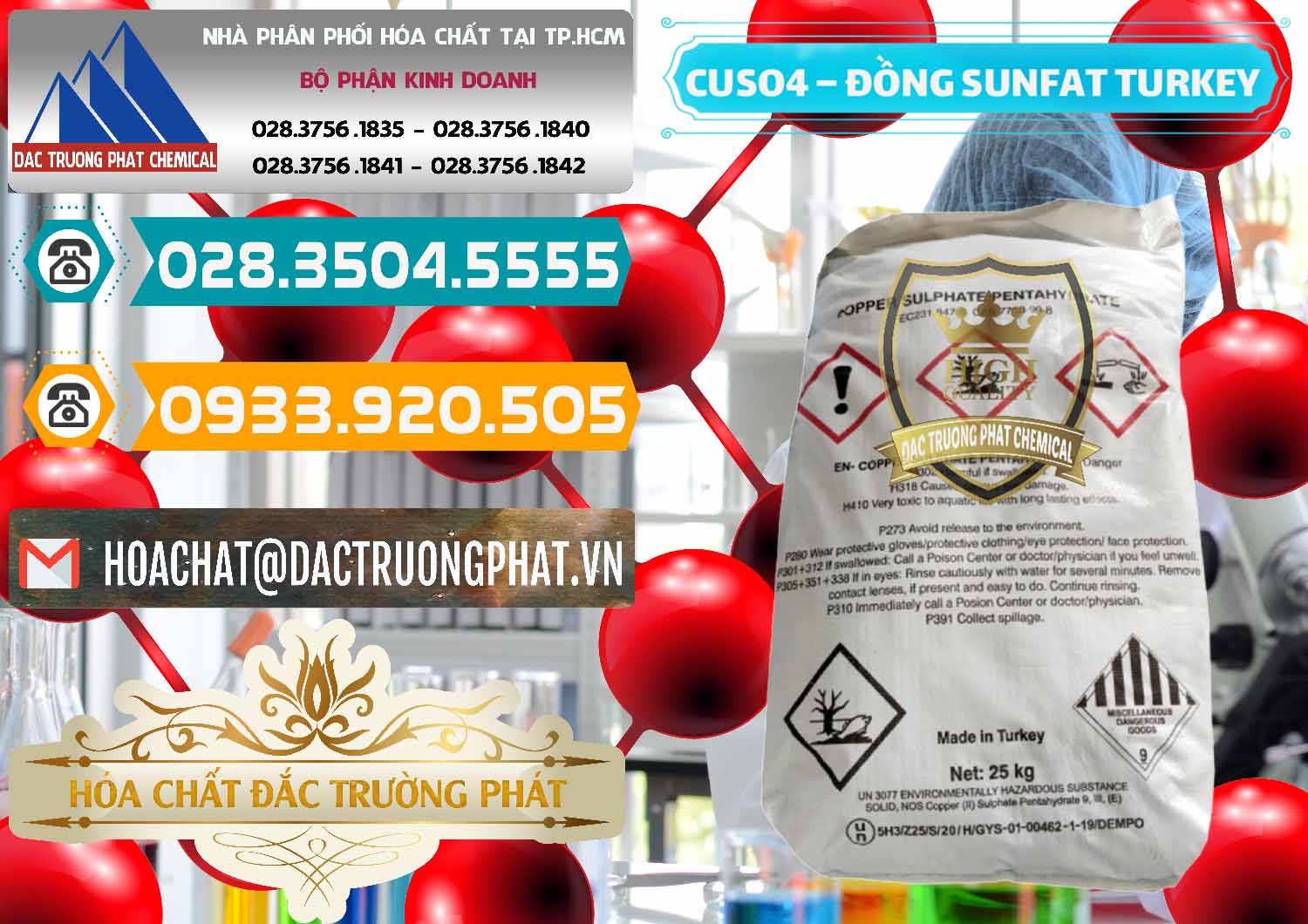 Đơn vị chuyên cung cấp - bán CuSO4 – Đồng Sunfat Thổ Nhĩ Kỳ Turkey - 0481 - Chuyên kinh doanh _ cung cấp hóa chất tại TP.HCM - congtyhoachat.vn