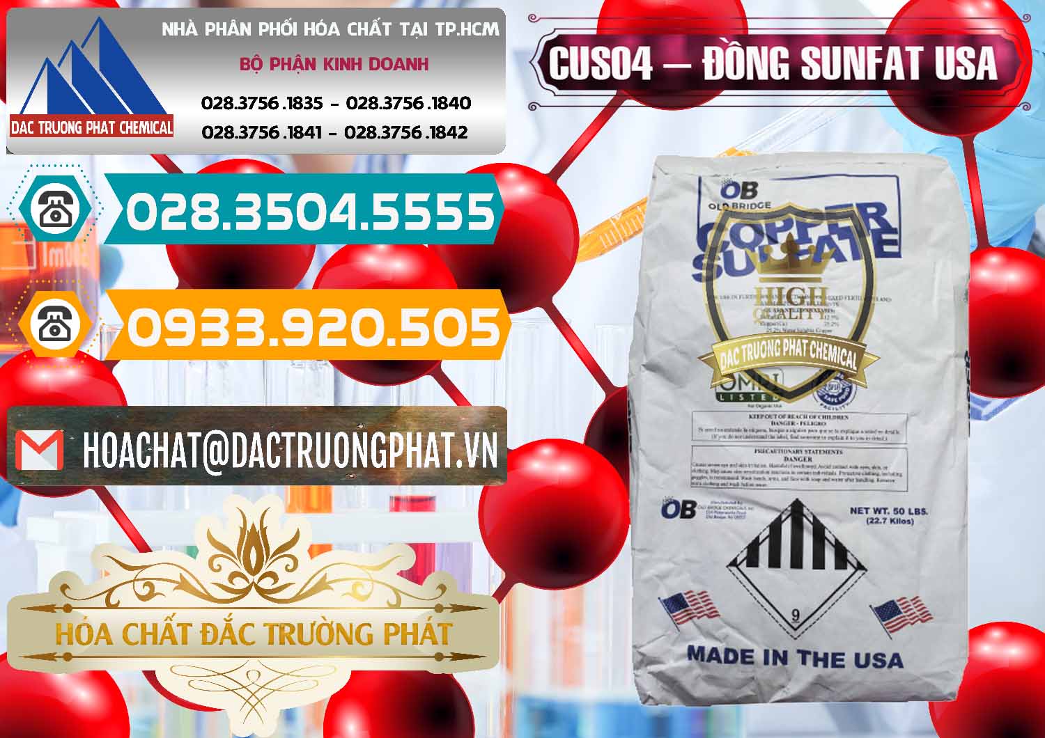 Cty cung ứng - bán CuSO4 – Đồng Sunfat Mỹ USA - 0479 - Nơi chuyên bán & cung cấp hóa chất tại TP.HCM - congtyhoachat.vn