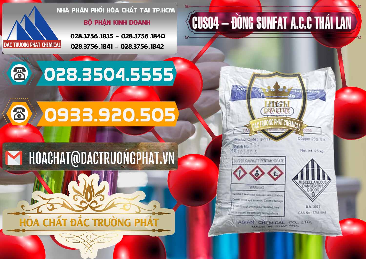 Cung cấp ( bán ) CuSO4 – Đồng Sunfat A.C.C Thái Lan - 0249 - Nơi chuyên nhập khẩu ( phân phối ) hóa chất tại TP.HCM - congtyhoachat.vn