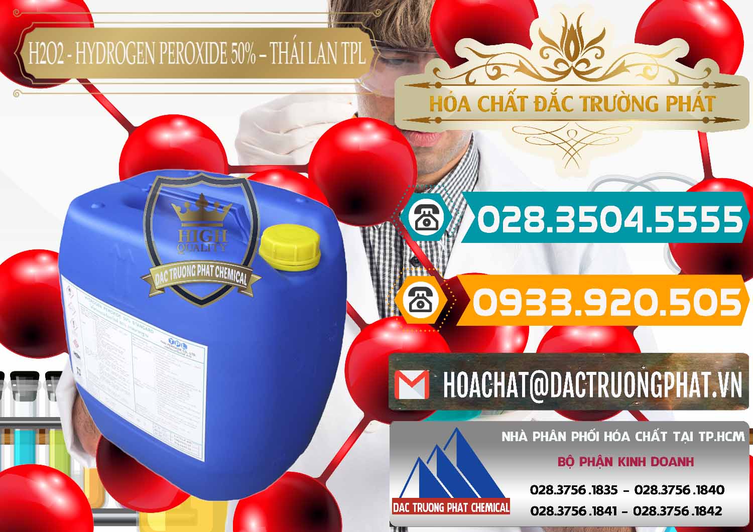 Đơn vị chuyên phân phối > bán hóa chất Nước Hydrogen Peroxide # Hydrogen Peroxide 50% TPL Thái Lan Thailand tại Cần Thơ Đơn vị chuyên nhập khẩu _ bán H2O2 - Hydrogen Peroxide 50% Thái Lan TPL - 0076 - Công ty cung cấp và phân phối hóa chất tại TP.HCM - congtyhoachat.vn