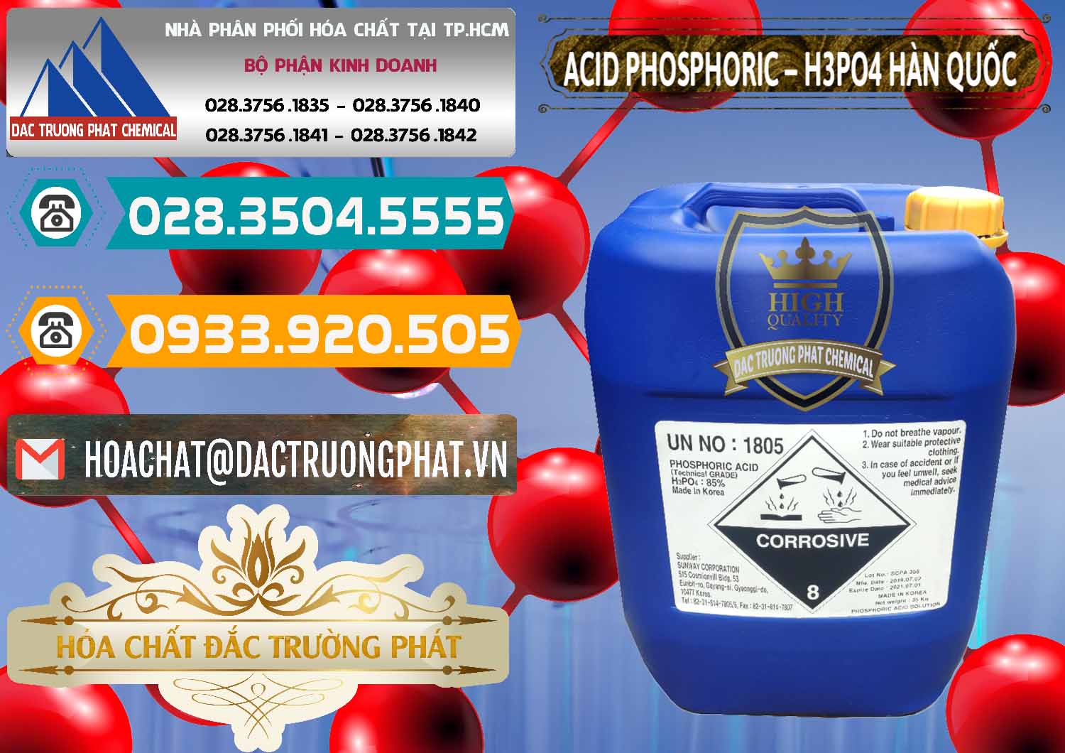 Công ty chuyên cung ứng - bán Acid Phosphoric – H3PO4 85% Can Xanh Hàn Quốc Korea - 0016 - Cty cung cấp - nhập khẩu hóa chất tại TP.HCM - congtyhoachat.vn