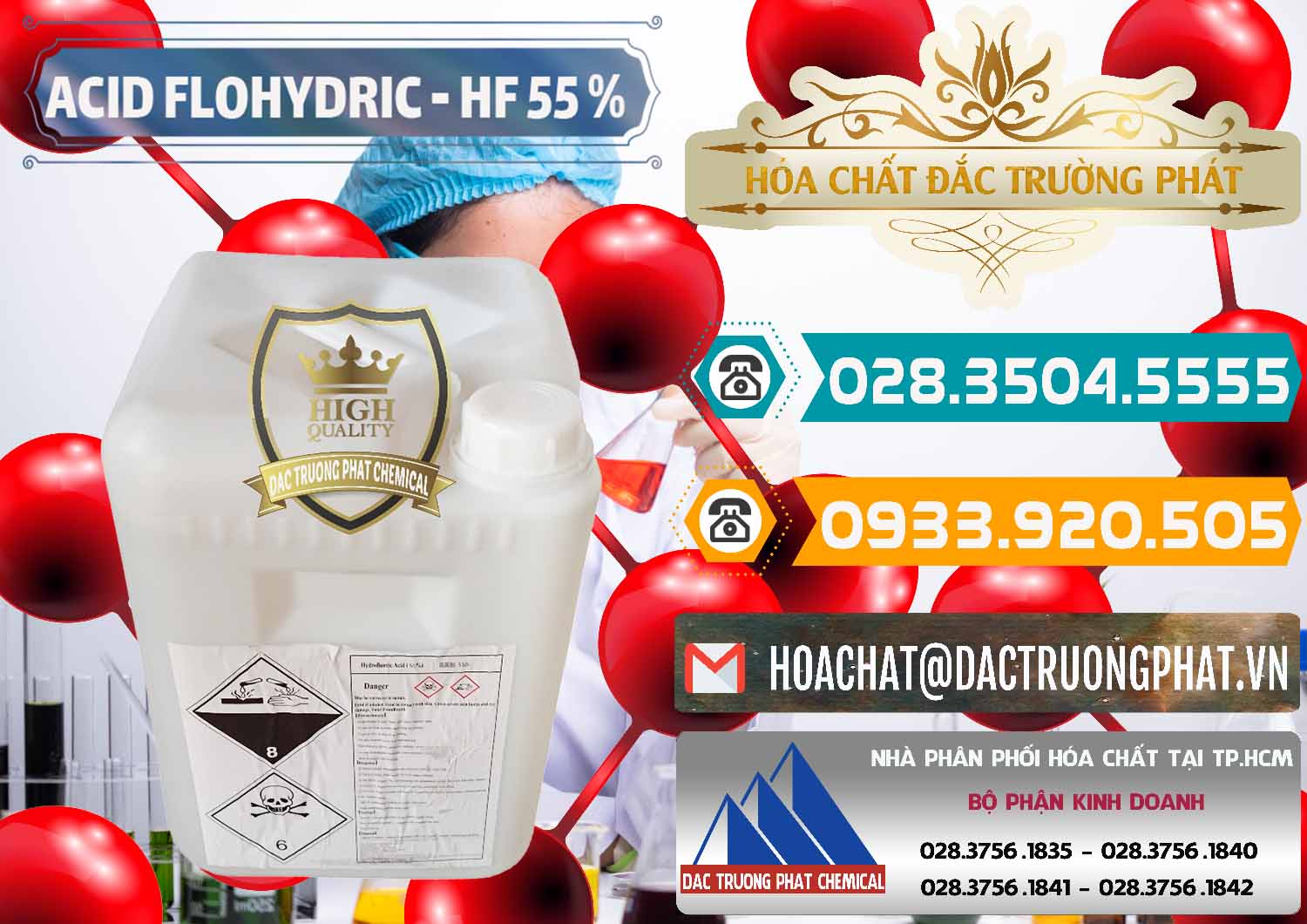 Nơi cung cấp & bán Axit HF - Acid HF 55% Can Trắng Trung Quốc China - 0079 - Nơi chuyên phân phối & cung ứng hóa chất tại TP.HCM - congtyhoachat.vn