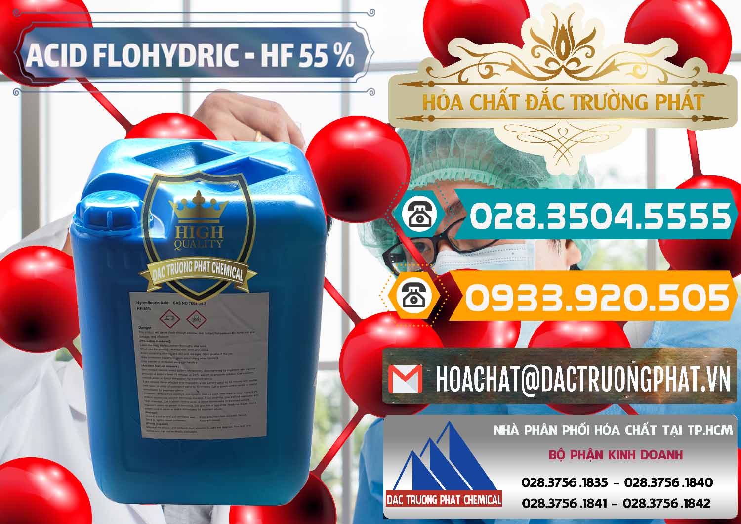 Nơi bán ( cung ứng ) Axit HF - Acid HF 55% Can Xanh Trung Quốc China - 0080 - Nhà phân phối _ kinh doanh hóa chất tại TP.HCM - congtyhoachat.vn