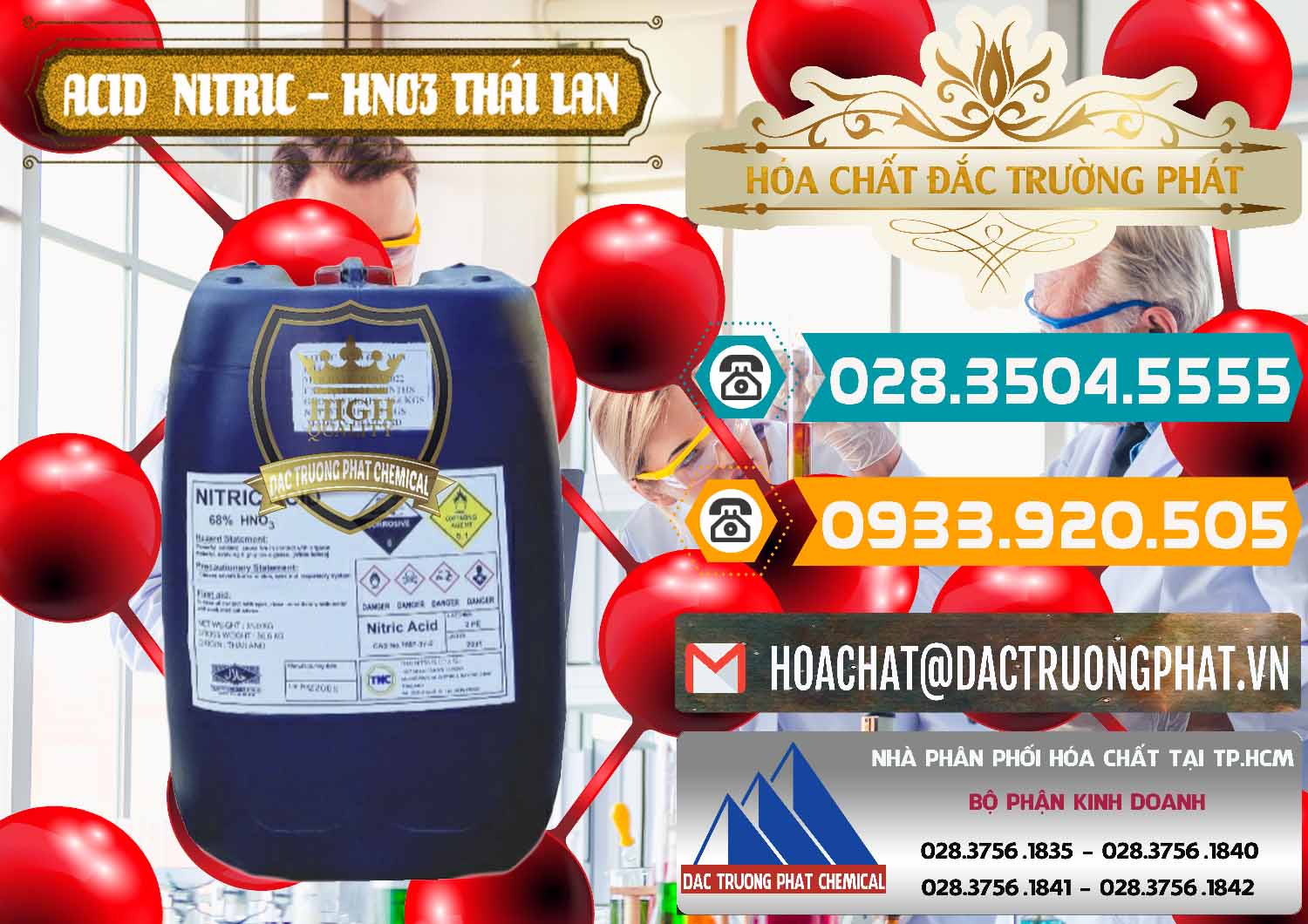Nhà phân phối _ bán Acid Nitric – Axit Nitric HNO3 Thái Lan Thailand - 0344 - Chuyên nhập khẩu và phân phối hóa chất tại TP.HCM - congtyhoachat.vn