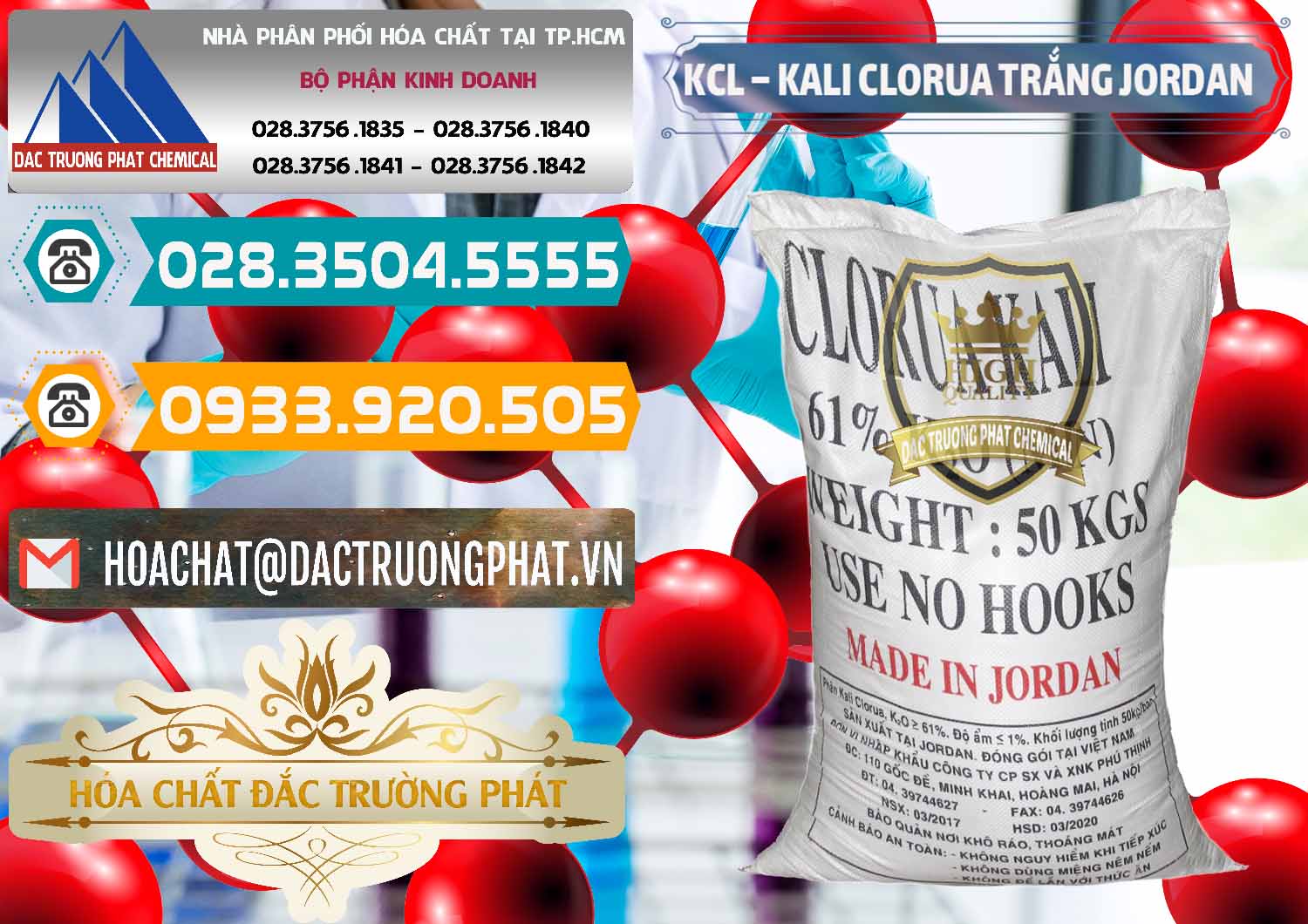 Cty chuyên phân phối - bán KCL – Kali Clorua Trắng Jordan - 0088 - Đơn vị nhập khẩu & phân phối hóa chất tại TP.HCM - congtyhoachat.vn
