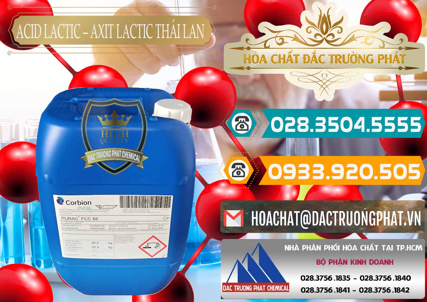 Cty bán _ phân phối Acid Lactic – Axit Lactic Thái Lan Purac FCC 88 - 0012 - Đơn vị chuyên cung cấp và kinh doanh hóa chất tại TP.HCM - congtyhoachat.vn