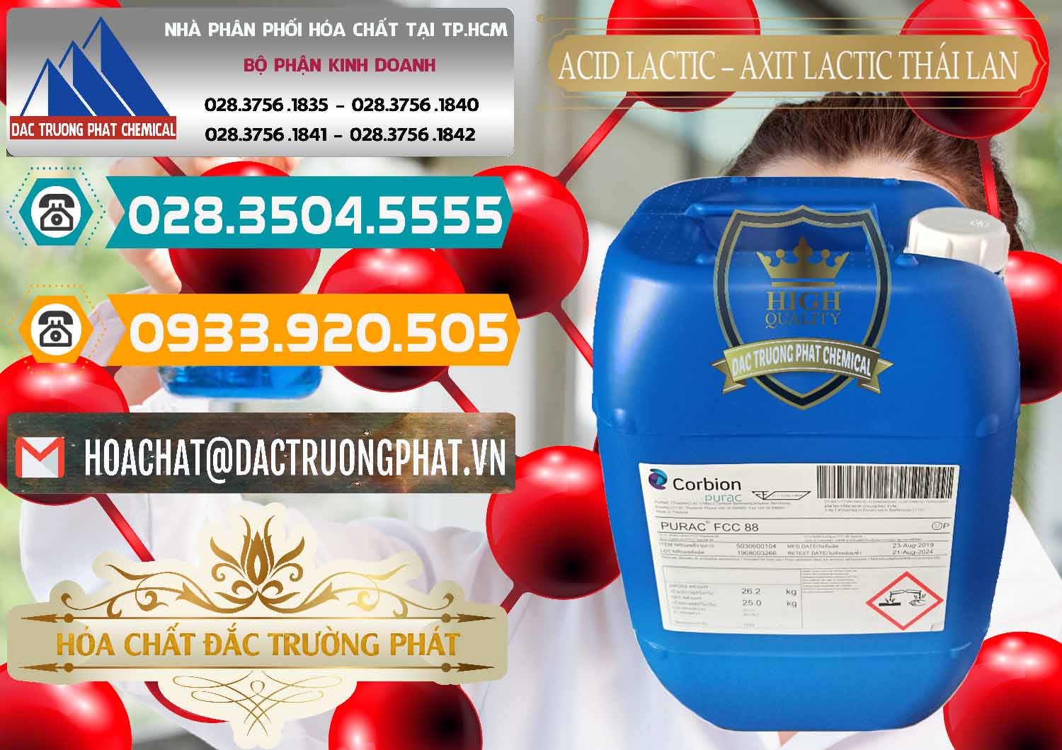 Chuyên bán ( cung ứng ) Acid Lactic – Axit Lactic Thái Lan Purac FCC 88 - 0012 - Công ty chuyên bán & cung cấp hóa chất tại TP.HCM - congtyhoachat.vn