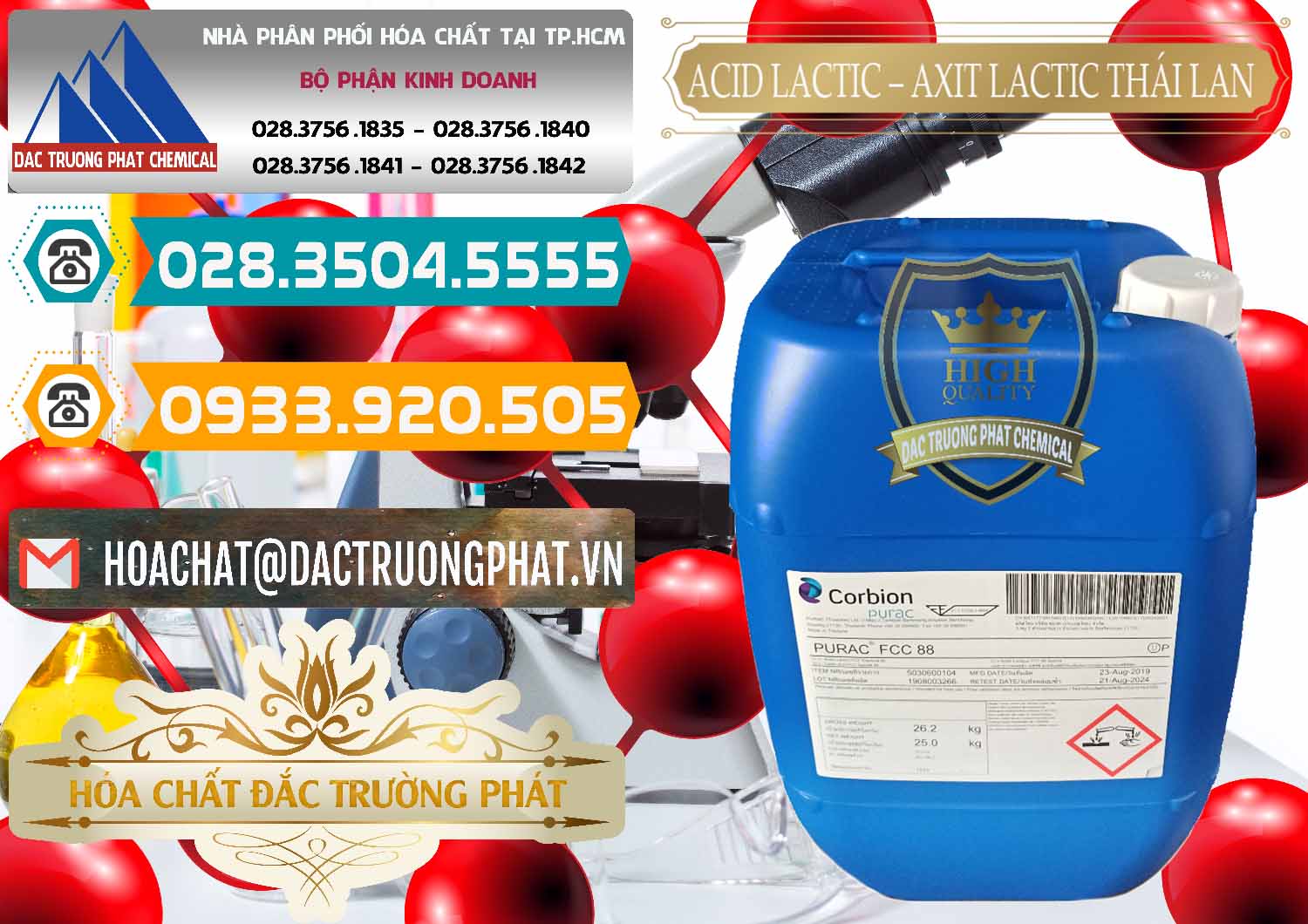 Đơn vị chuyên kinh doanh & bán Acid Lactic – Axit Lactic Thái Lan Purac FCC 88 - 0012 - Nhà phân phối _ cung cấp hóa chất tại TP.HCM - congtyhoachat.vn