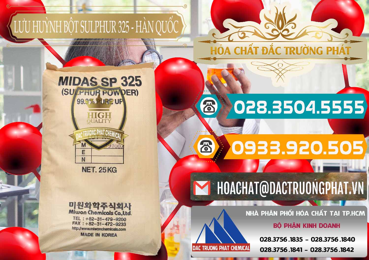 Nhà nhập khẩu và bán Lưu huỳnh Bột - Sulfur Powder Midas SP 325 Hàn Quốc Korea - 0198 - Cty chuyên phân phối và cung ứng hóa chất tại TP.HCM - congtyhoachat.vn