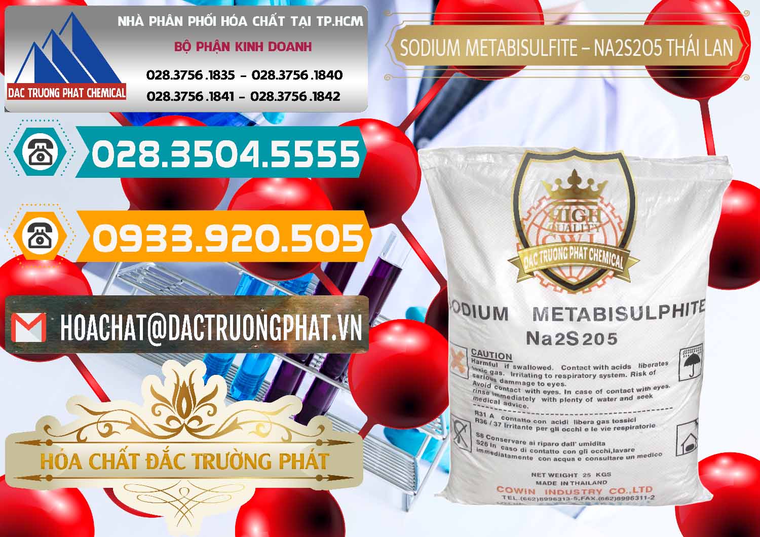 Nhà nhập khẩu _ bán Sodium Metabisulfite - NA2S2O5 Thái Lan Cowin - 0145 - Cty cung cấp _ kinh doanh hóa chất tại TP.HCM - congtyhoachat.vn