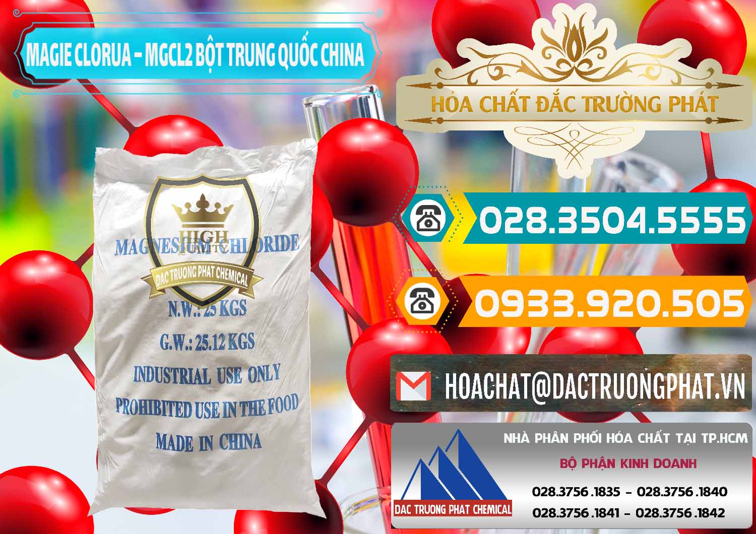 Chuyên phân phối và bán Magie Clorua – MGCL2 96% Dạng Bột Bao Chữ Xanh Trung Quốc China - 0207 - Đơn vị chuyên kinh doanh _ cung cấp hóa chất tại TP.HCM - congtyhoachat.vn