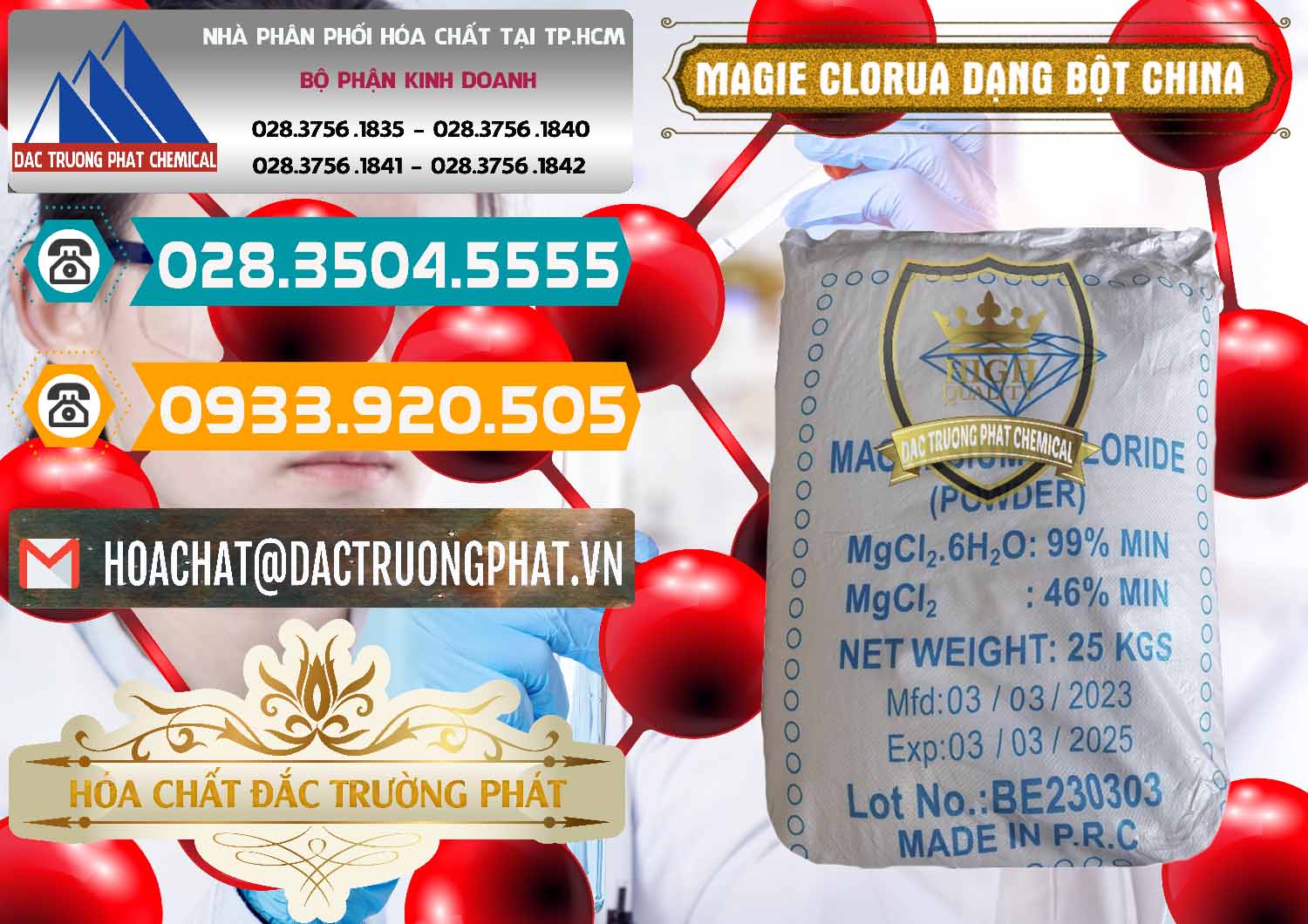 Chuyên phân phối và bán Magie Clorua – MGCL2 96% Dạng Bột Logo Kim Cương Trung Quốc China - 0387 - Nơi nhập khẩu ( cung cấp ) hóa chất tại TP.HCM - congtyhoachat.vn